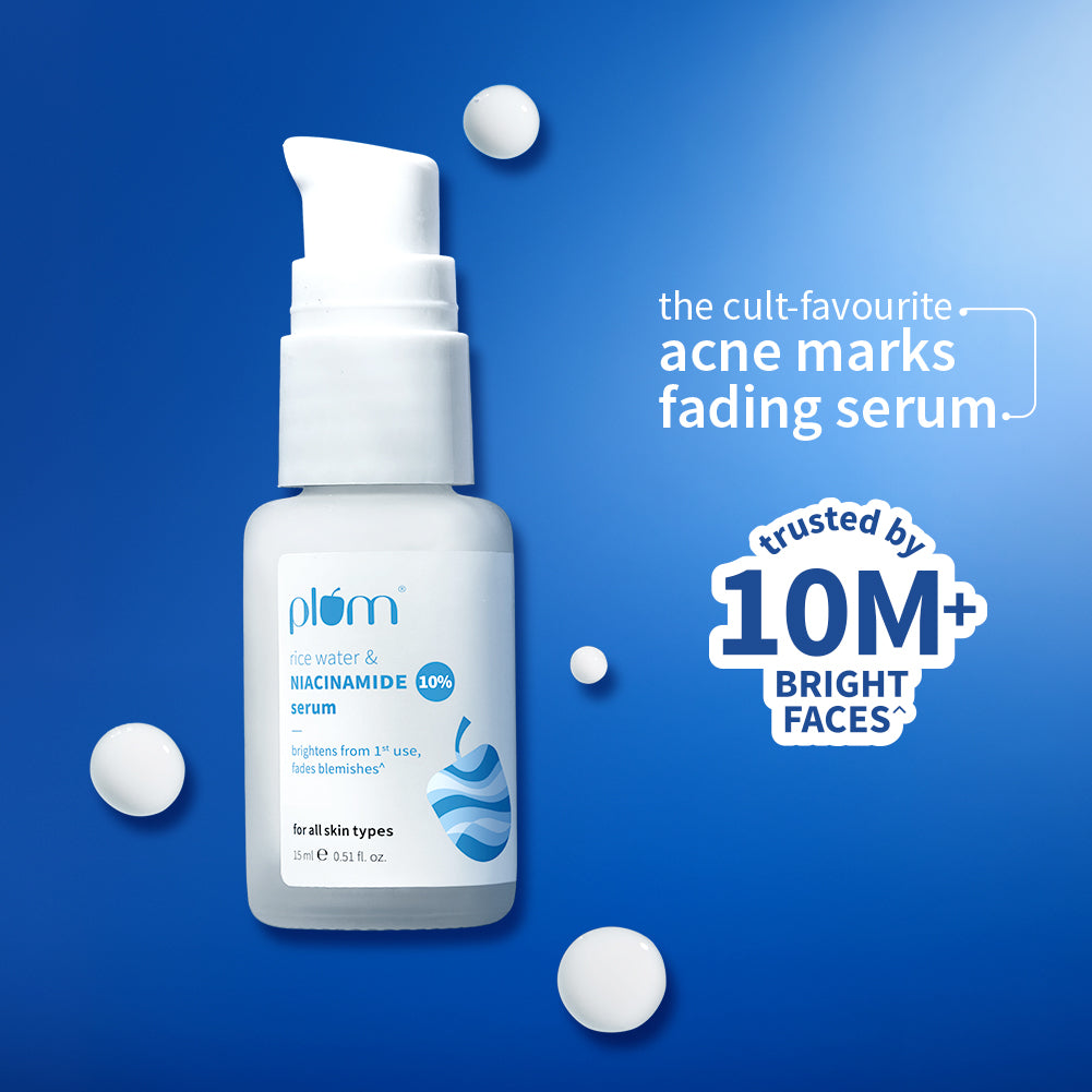 Plum 10% Niacinamide & Rice Water Brightening Face Serum (15ml) – photo 2