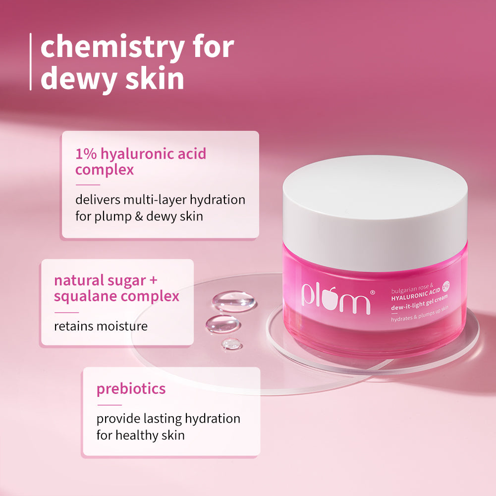 Plum Bulgarian Rose & 1% Hyaluronic Acid Dew-It-Light Gel Cream – photo 3