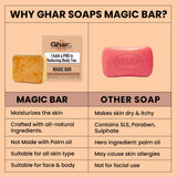 GHAR SOAPS Sandalwood & Saffron Magic Soap (Chandan & Kesar Bath Soap, 100g)