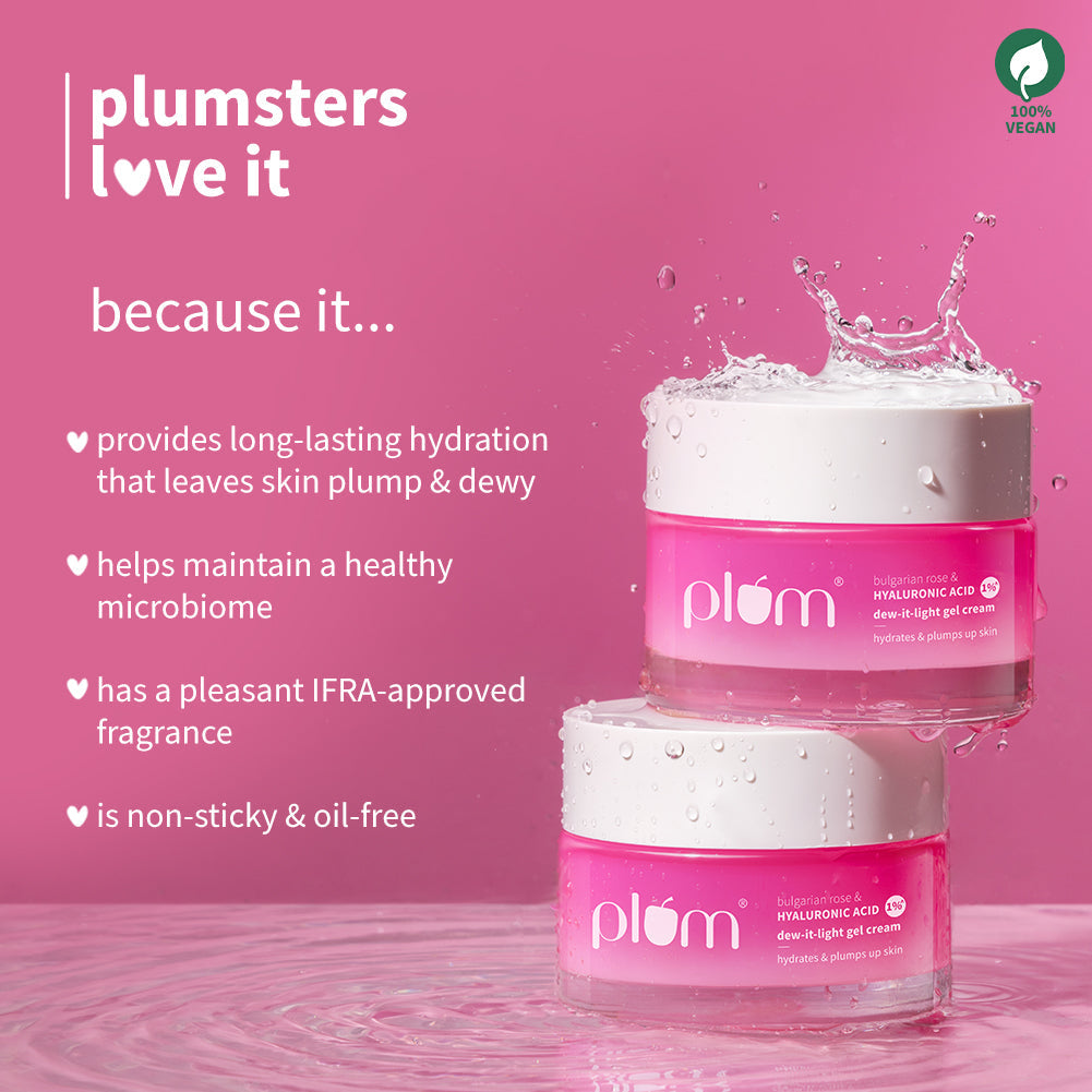 Plum Bulgarian Rose & 1% Hyaluronic Acid Dew-It-Light Gel Cream – photo 5