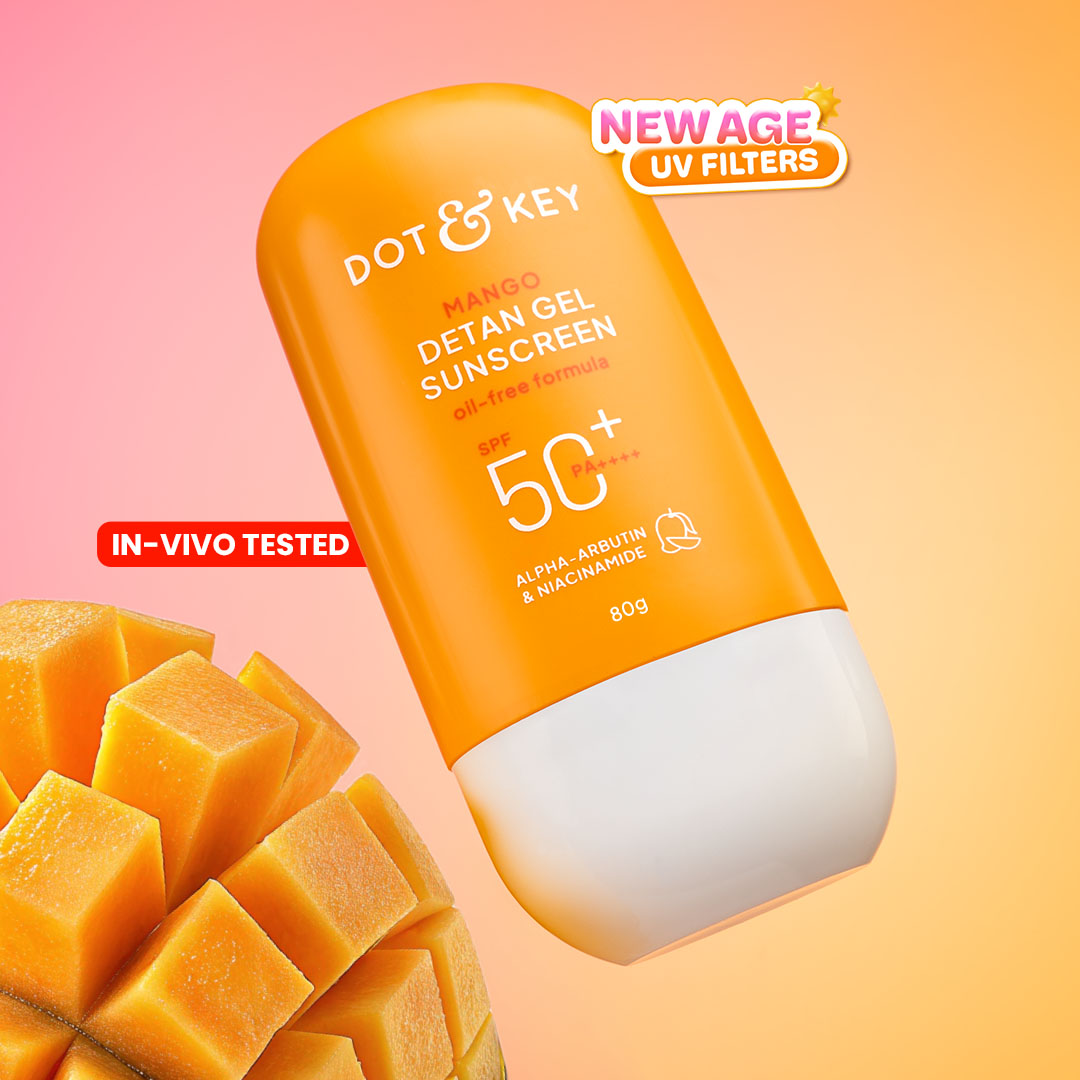 Dot & Key Mango Detan Gel Sunscreen, In-Vivo Tested SPF 50+ PA++++ - 80 g – photo 2