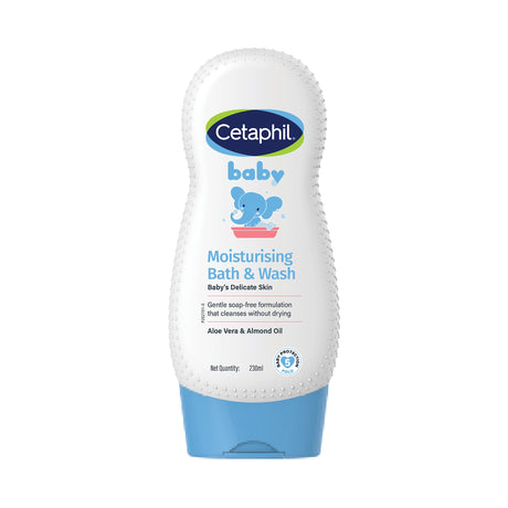 Cetaphil Baby Moisturising Bath & Wash with Aloe Vera & Almond Oil (230 ml)