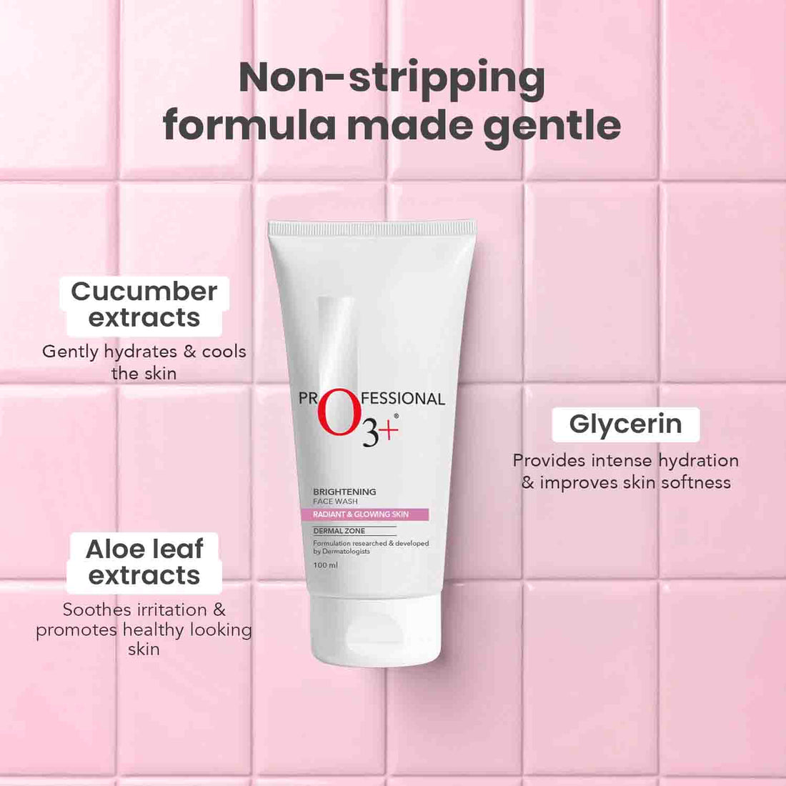 O3+ Brightening Face Wash with Cucumber & Aloe Vera Extract – photo 5