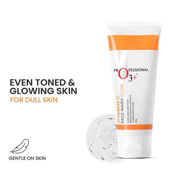 O3+ Vitamin C Face Wash Glow for Daily Brightening & Gentle Cleansing (60g)