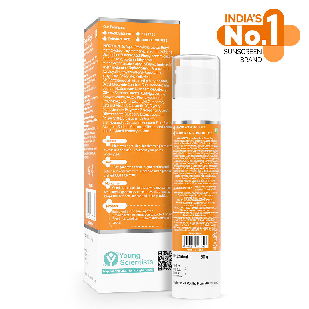 The Derma Co 1% Hyaluronic Sunscreen Aqua Gel with SPF 50 & PA++++ (50g) – photo 5