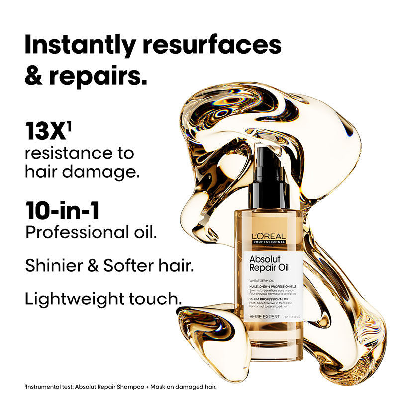 L'Oréal Professionnel Absolut Repair 10-in-1 Multi-Benefit Hair Serum For Dry And Damaged Hair – photo 2