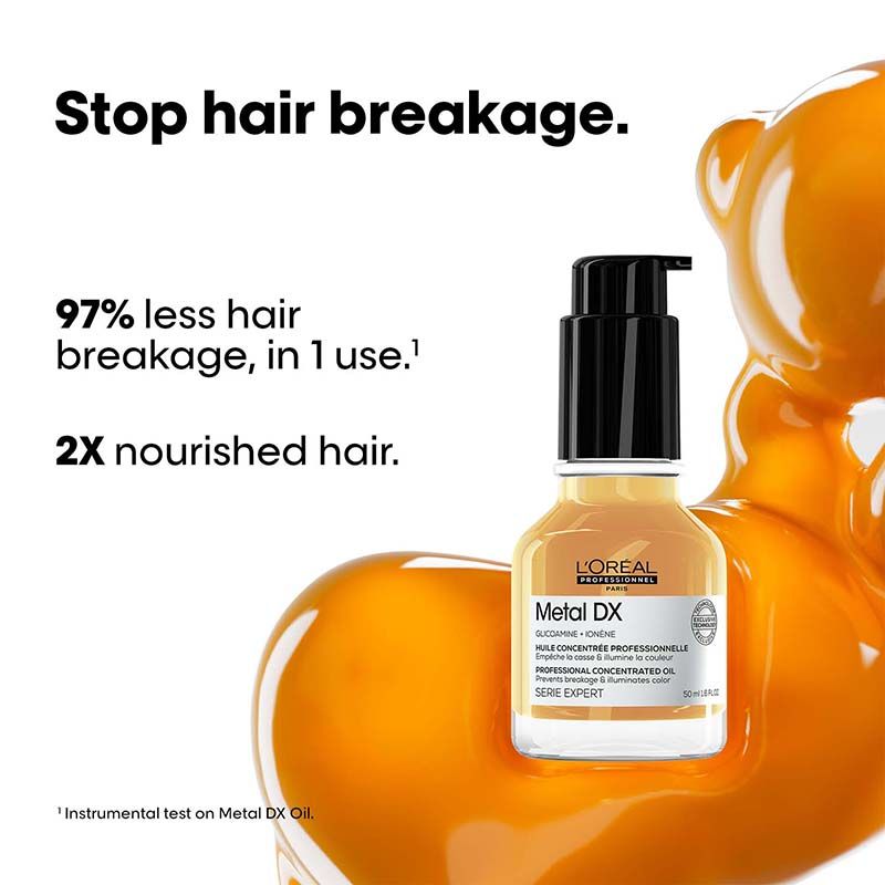 L'Oréal Professionnel Metal DX Concentrated Leave-In Serum, 2X Smoother Hair, 97% Less Hair Breakage – photo 2