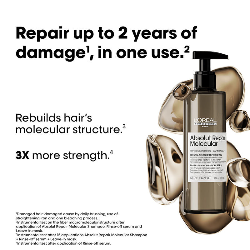 L'Oréal Professionnel Absolut Repair Molecular Deep Repair Rinse-Off Serum For Very Damaged Hair – photo 2