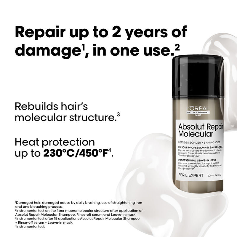 L'Oréal Professionnel Absolut Repair Molecular Deep Repairing Leave-In Cream For Very Damaged Hair – photo 2