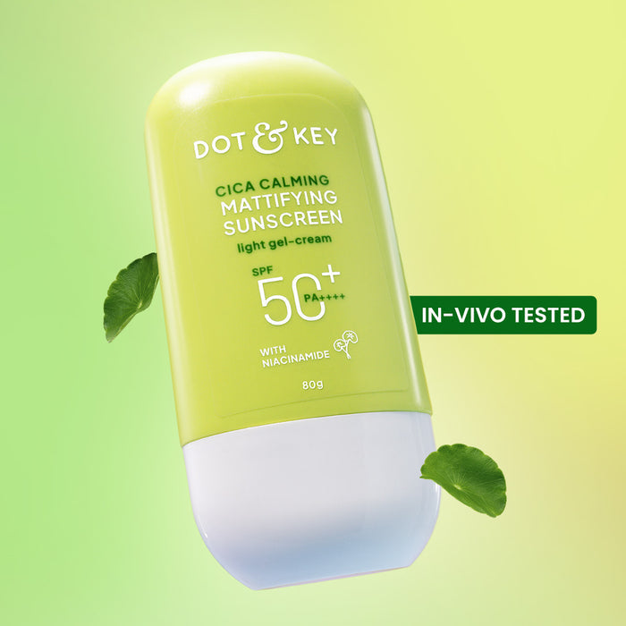 Dot & Key Cica Calming Mattifying Sunscreen SPF 50+ PA++++ (with Niacinamide), 50g – photo 2