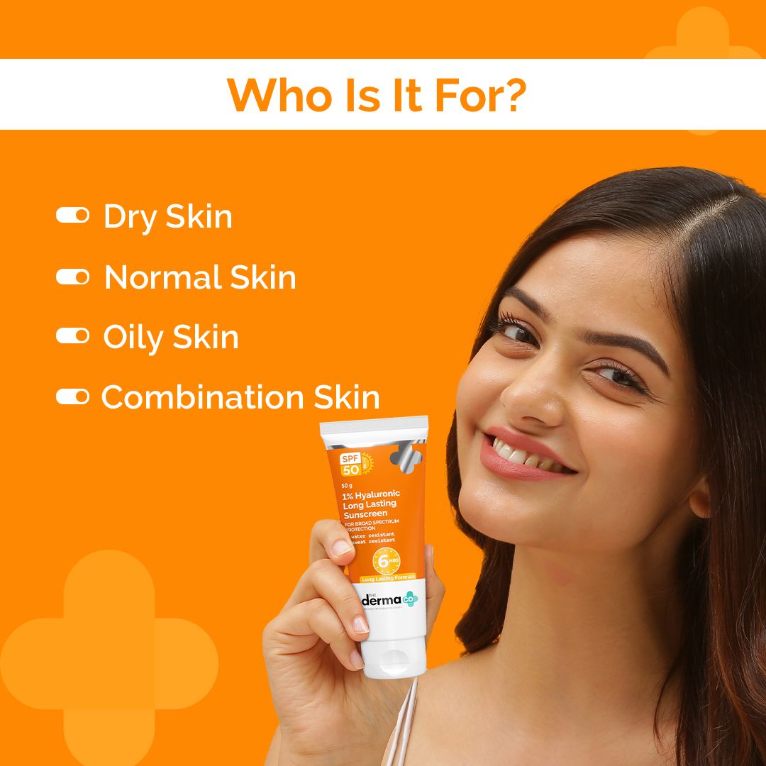 The Derma Co 1% Hyaluronic Long Lasting Sunscreen SPF 50 & PA++++ with Hyaluronic Acid & Vitamin E for Up to 6-Hour Sun Protection - 50 g – photo 3