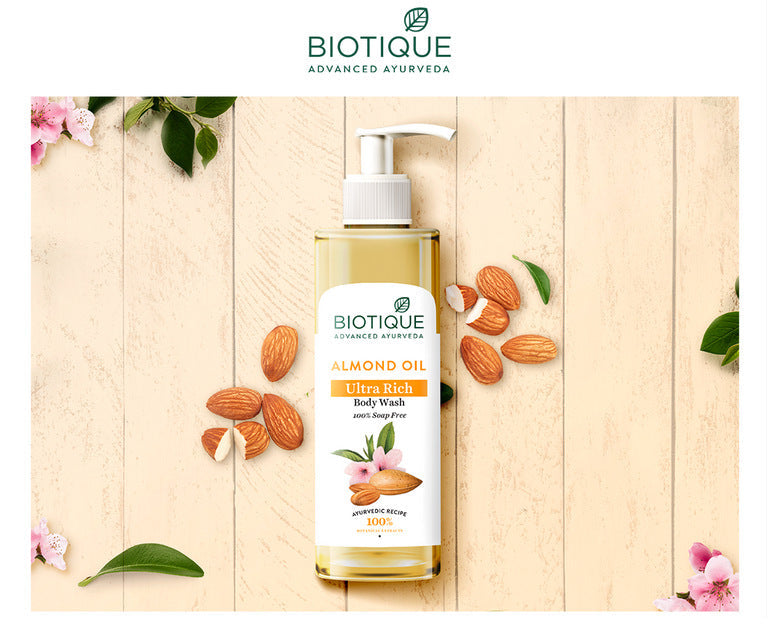 Biotique Bio Almond Oil Ultra Rich Body Wash (200 ml) – photo 3