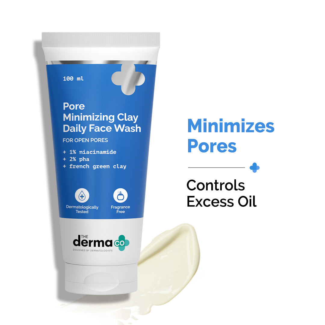 The Derma Co Pore Minimizing Clay Daily Face Wash with 1% Niacinamide & 2% PHA (100 ml) – photo 1