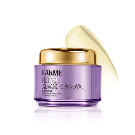 Lakmé Retinol Advanced Renewal Day Creme (Pro-Retinol Peptide Complex + UV Filters, SPF 15 PA++) - 50g