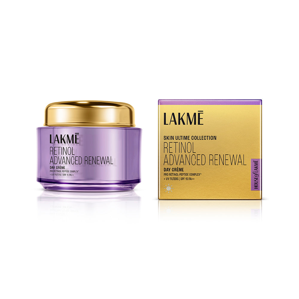 Lakmé Retinol Advanced Renewal Day Creme (Pro-Retinol Peptide Complex + UV Filters, SPF 15 PA++) - 50g – photo 2