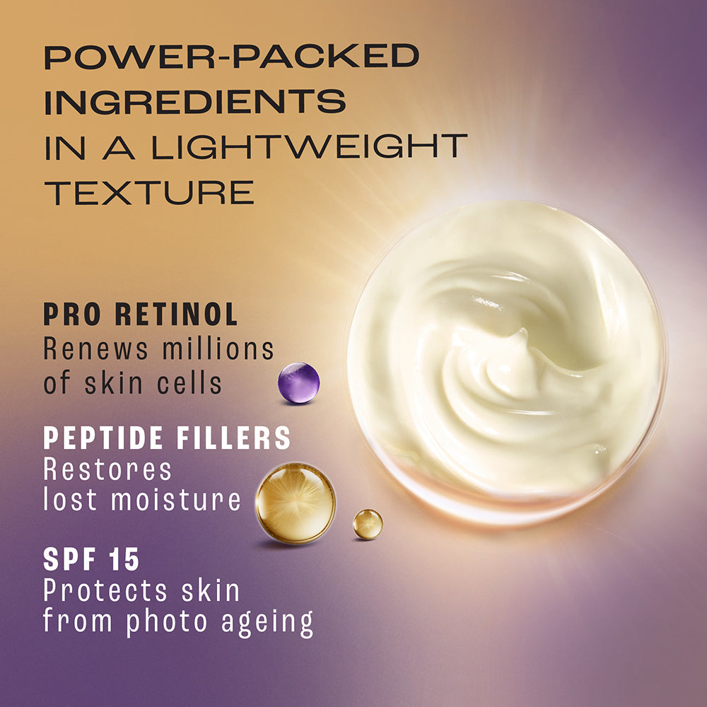 Lakmé Retinol Advanced Renewal Day Creme (Pro-Retinol Peptide Complex + UV Filters, SPF 15 PA++) - 50g – photo 5
