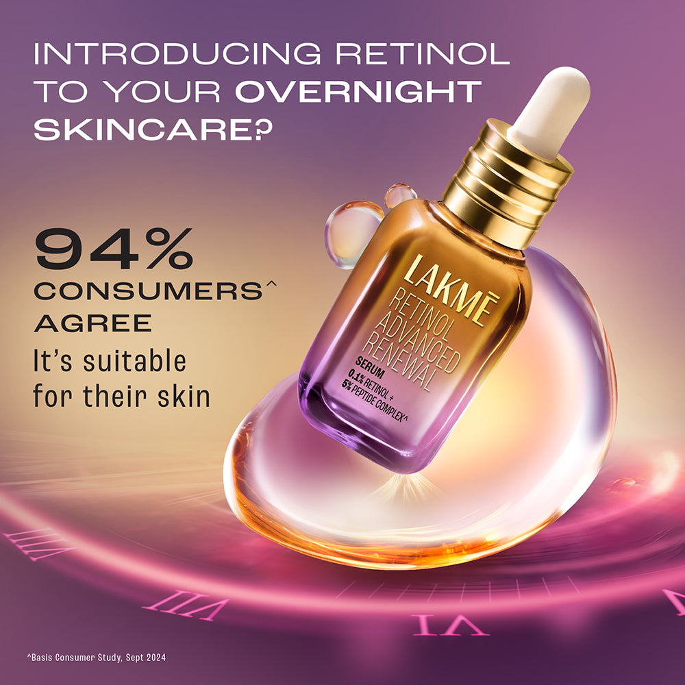 Lakmé Retinol Advanced Renewal Serum 0.1% Retinol + 5% Peptide Complex (30 ml) – photo 7