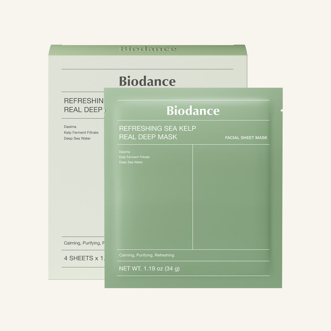Biodance Refreshing Sea Kelp Real Deep Mask (Pack of 4)