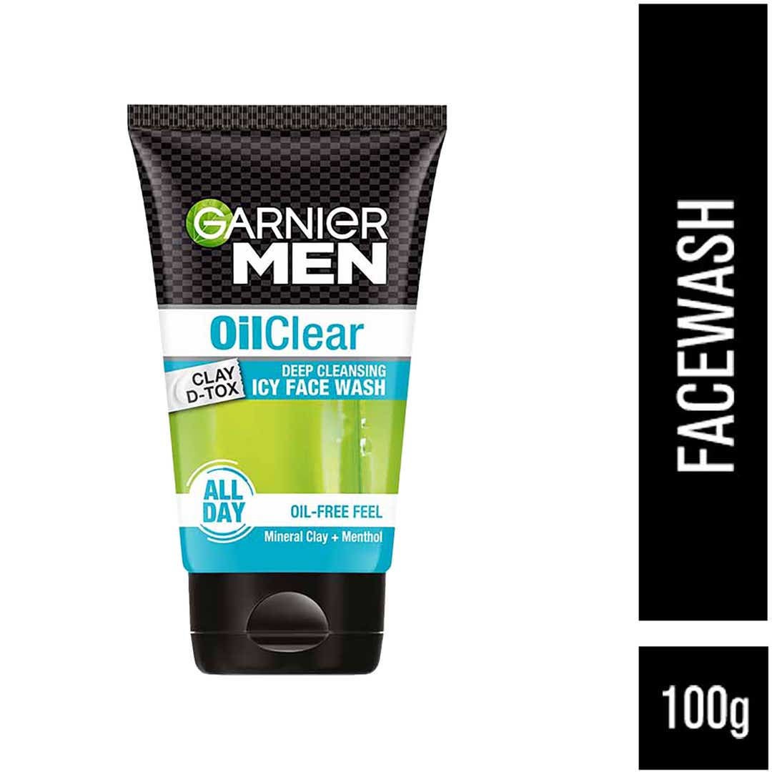 Garnier Men Oil Clear Clay D-Tox Deep Cleansing Icy Face Wash – photo 2