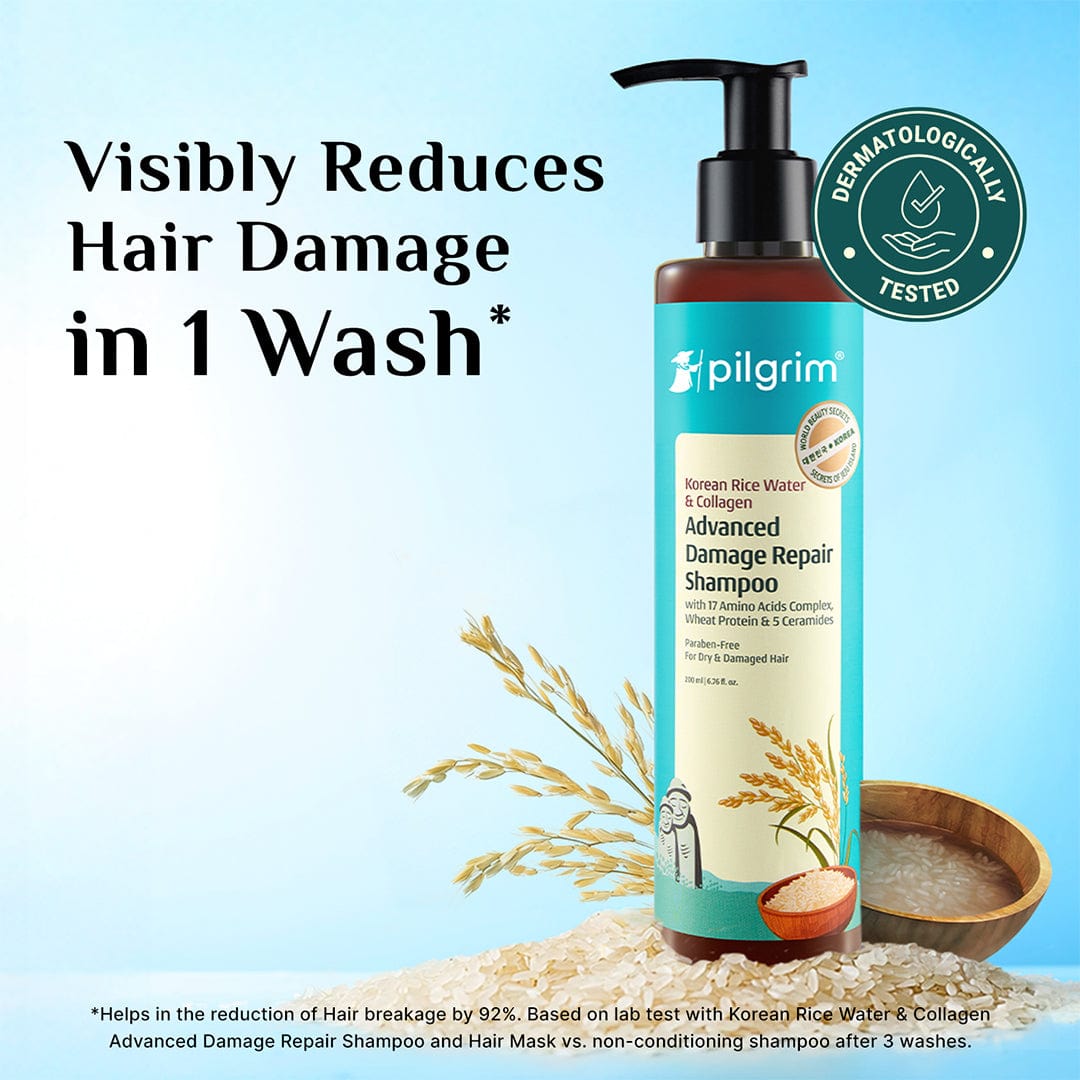 Pilgrim Korean Rice Water & Collagen Advanced Damage Repair Shampoo – photo 3