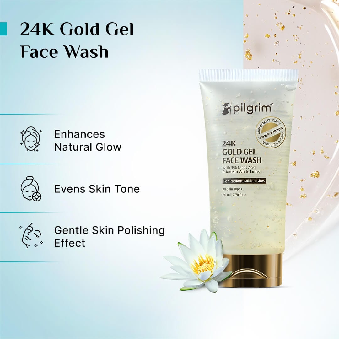 Pilgrim 24K Gold Gel Face Wash (80 ml) – photo 3