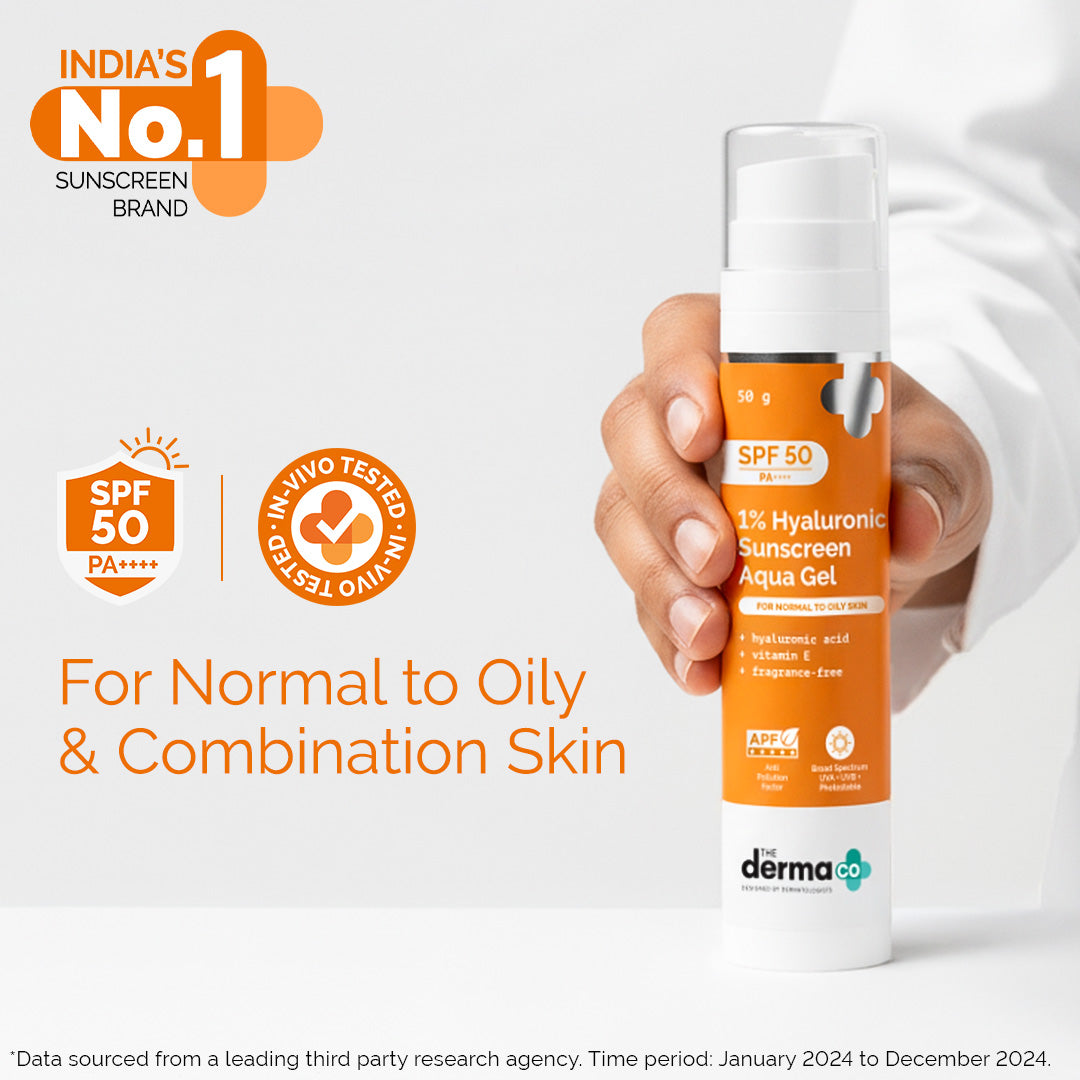 The Derma Co 1% Hyaluronic Sunscreen Aqua Gel with SPF 50 & PA++++ (50g) – photo 4