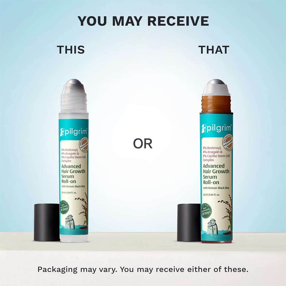 Pilgrim 3% Redensyl, 4% Anagain & 5% Capilia Stem Cell Complex Advanced Hair Growth Serum Roll-On (25ml) – photo 2