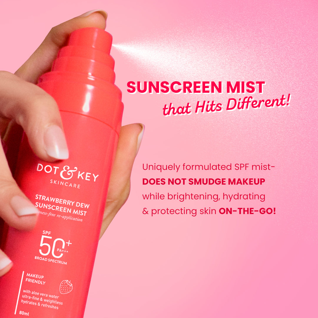 Dot & Key Strawberry Dew Sunscreen Face Mist SPF 50+ PA+++ (80ml) – photo 3