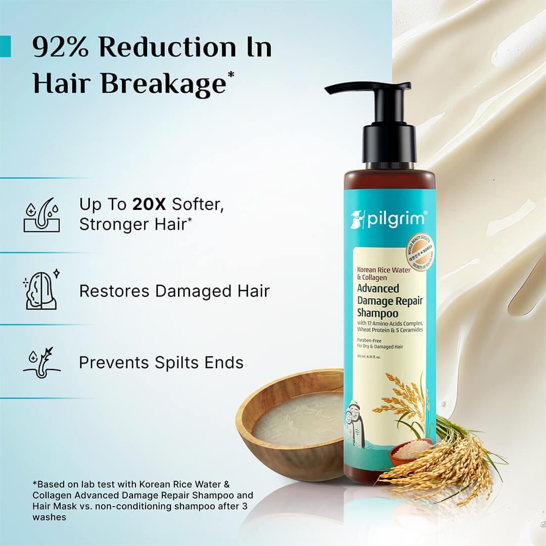 Pilgrim Korean Rice Water & Collagen Advanced Damage Repair Shampoo – photo 5