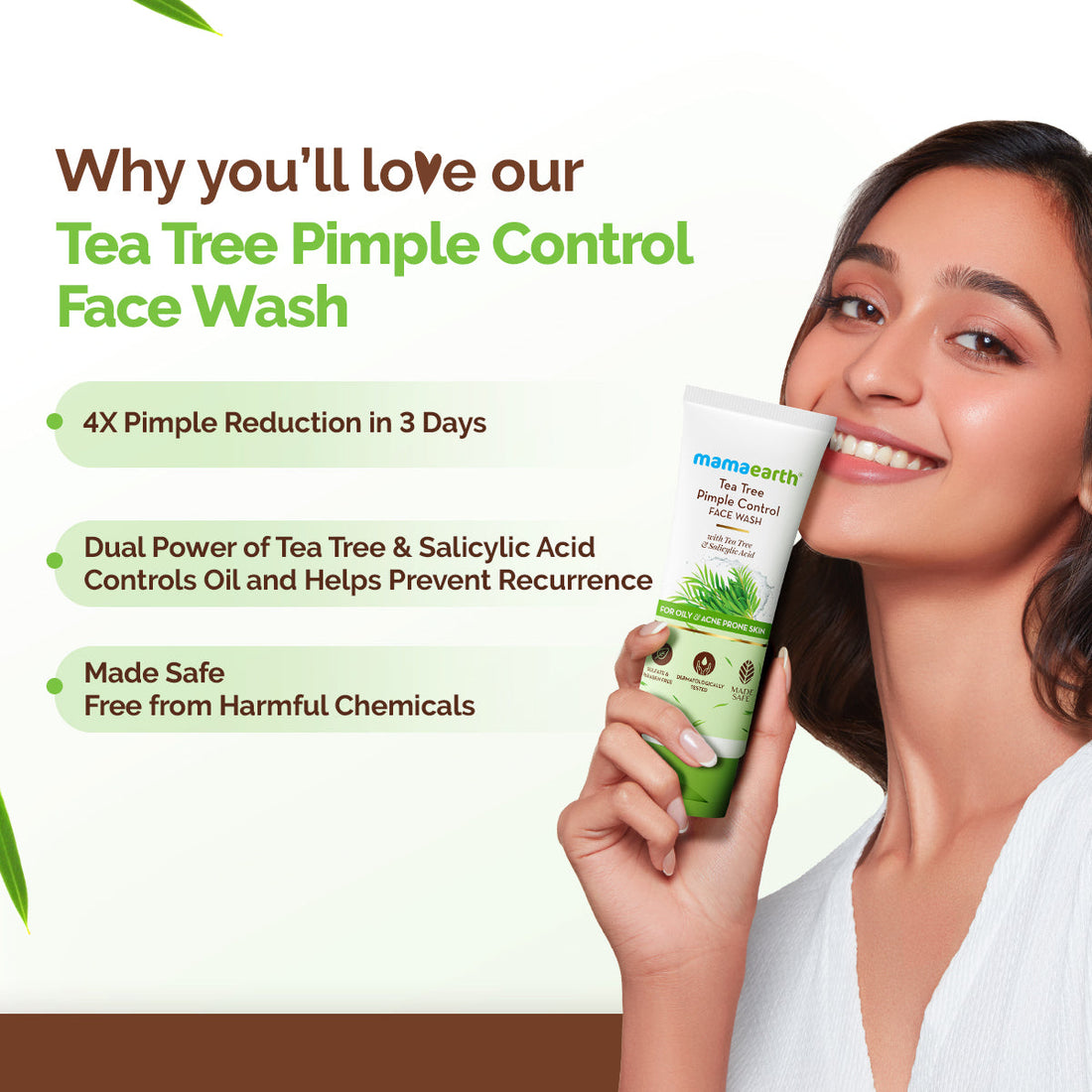 Mamaearth Tea Tree Pimple Control Face Wash with Tea Tree & Salicylic Acid for Oily & Acne-Prone Skin - 100ml – photo 3