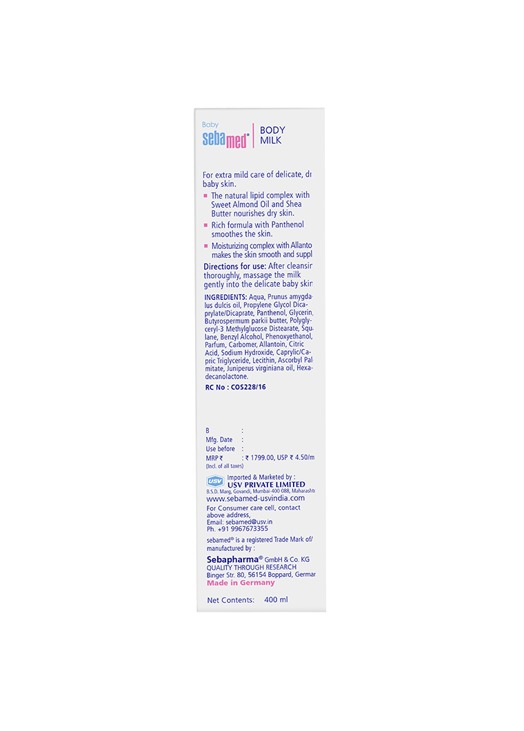Sebamed Baby Body Milk (pH 5.5) - 400 ml – photo 3
