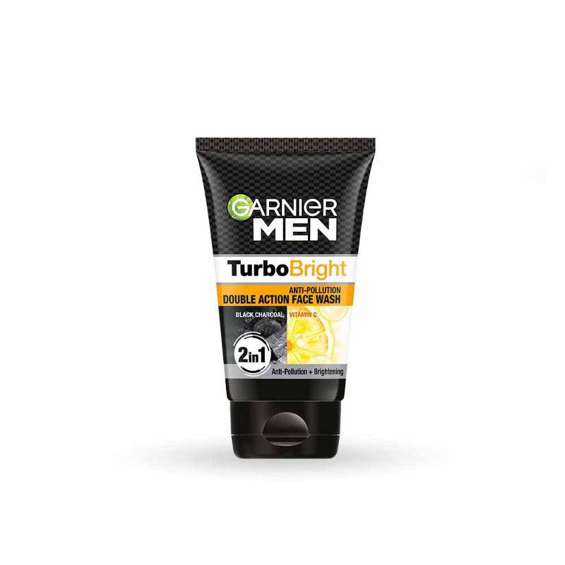 Garnier Men Turbo Bright Anti-Pollution Double Action Face Wash (100g) – photo 3