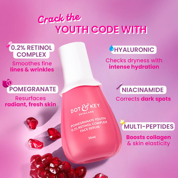 Dot & Key Pomegranate Youth 0.2% Retinol Complex Face Serum - 30 ml – photo 3