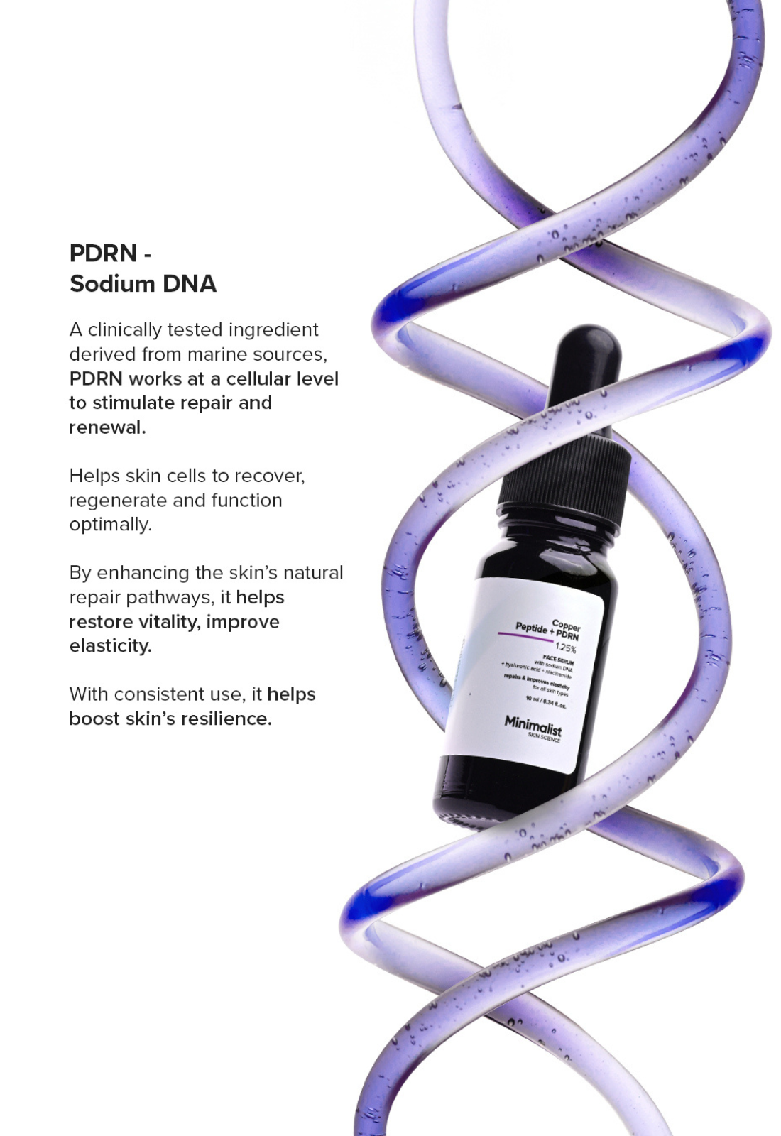 Minimalist Copper Peptide + PDRN 1.25% Face Serum (10ml) – photo 7