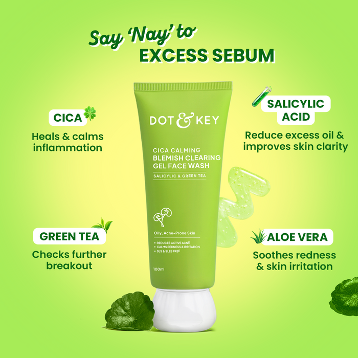 Dot & Key Cica + Salicylic Acid Face Wash for Oily, Acne-Prone Skin (100ml) – photo 3