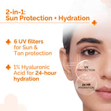 The Derma Co 1% Hyaluronic Sunscreen Aqua Gel with SPF 50 & PA++++
