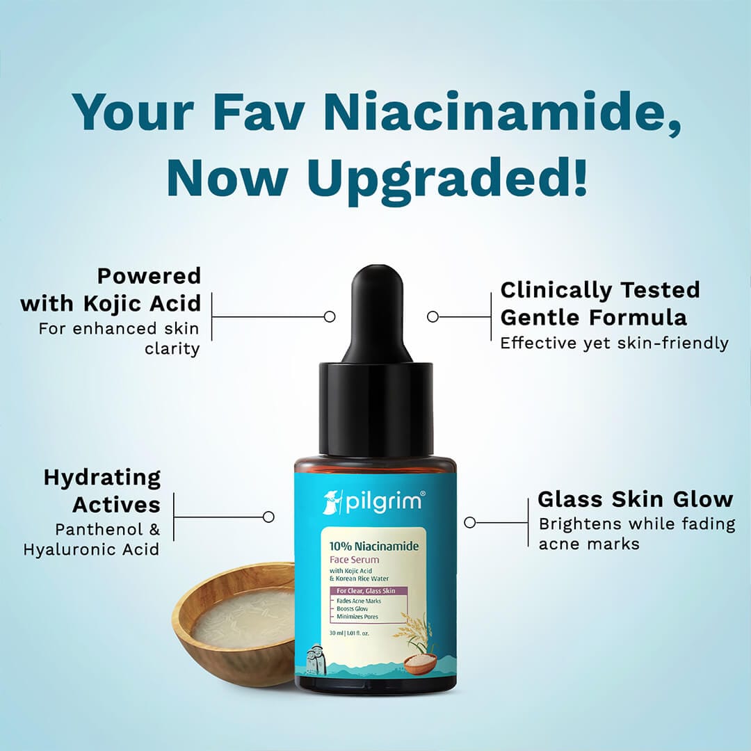 Pilgrim 10% Niacinamide Face Serum With Kojic Acid & Korean Rice Water (30 ml) – photo 5