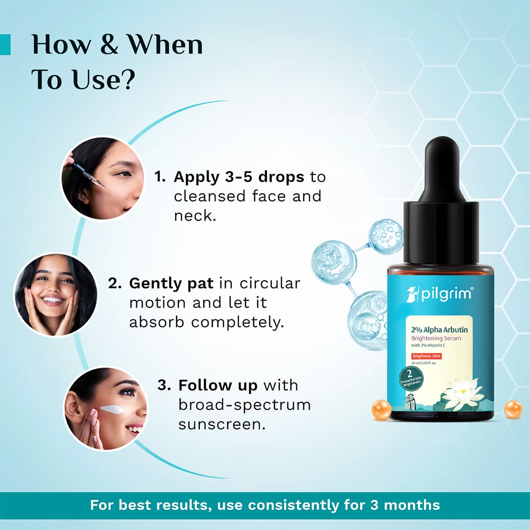 Pilgrim 2% Alpha Arbutin & 3% Vitamin C Brightening Serum (30ml) – photo 4