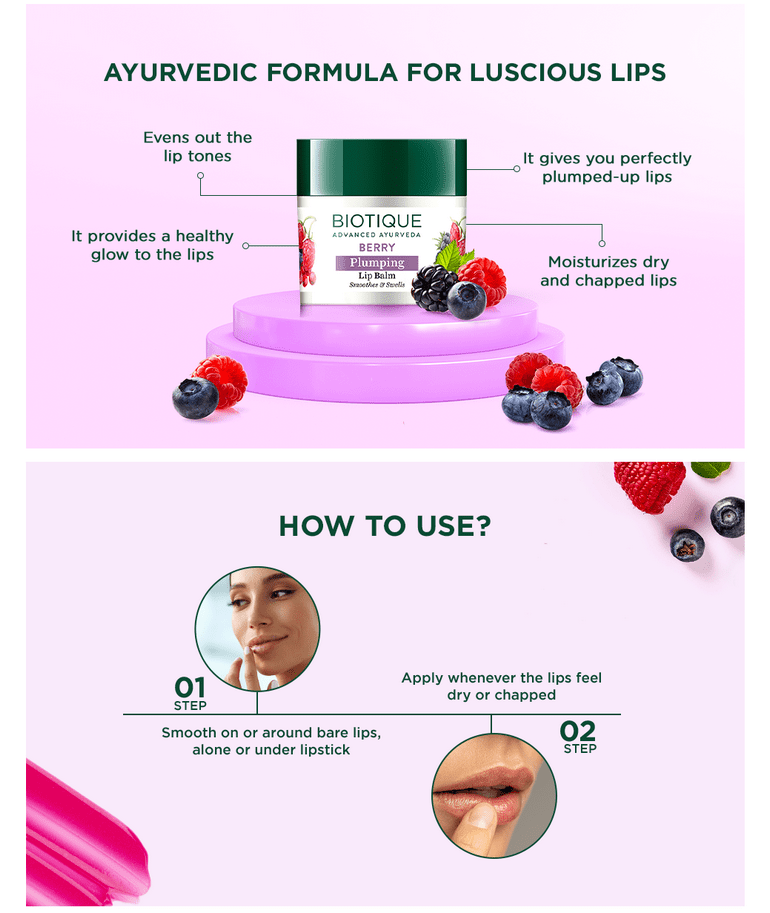 Biotique Bio Berry Plumping Lip Balm (12g) – photo 5