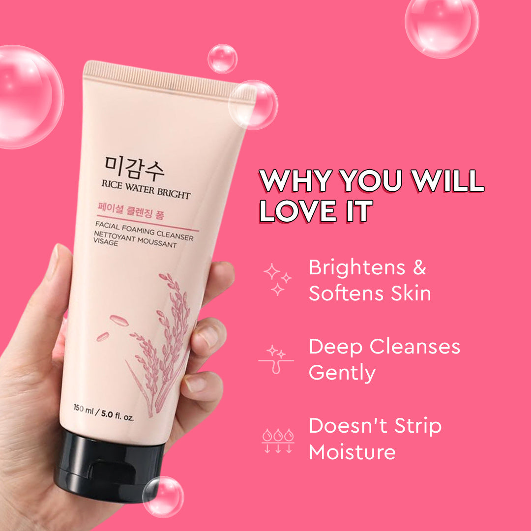 The Face Shop Rice Water Bright Cleansing Foam (100ml) – photo 3