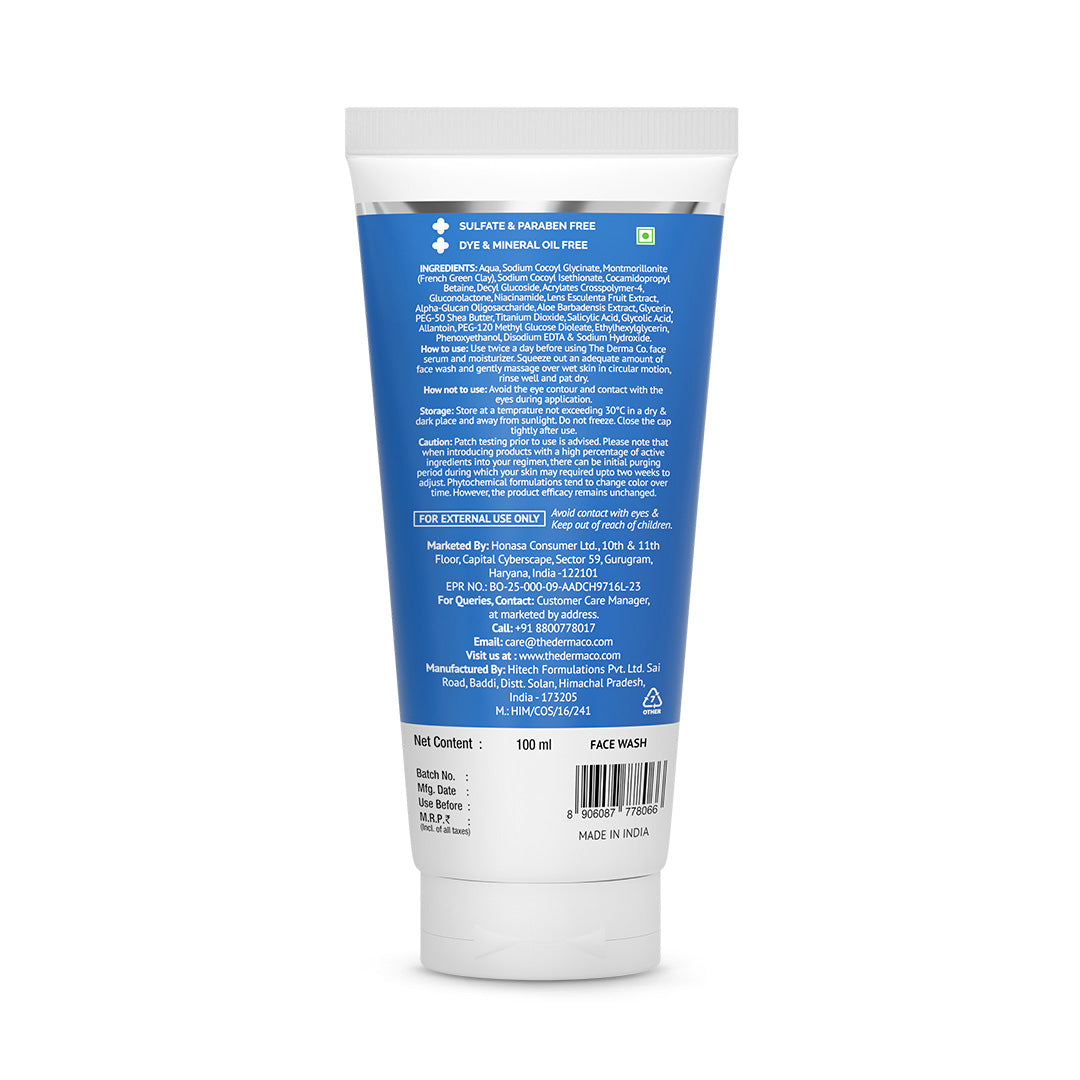 The Derma Co Pore Minimizing Clay Daily Face Wash with 1% Niacinamide & 2% PHA (100 ml) – photo 3