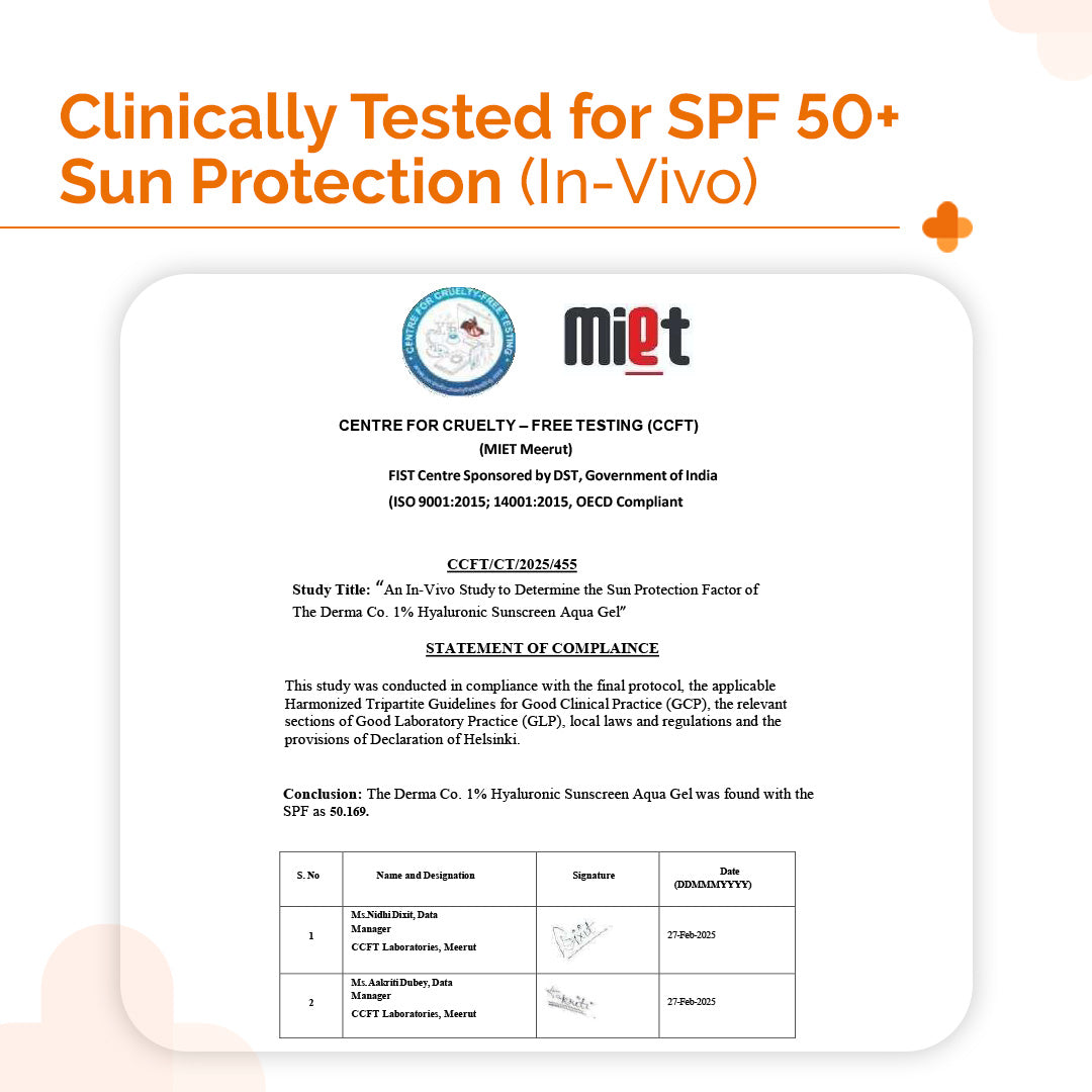The Derma Co 1% Hyaluronic Sunscreen Aqua Gel with SPF 50 & PA++++ (50g) – photo 7
