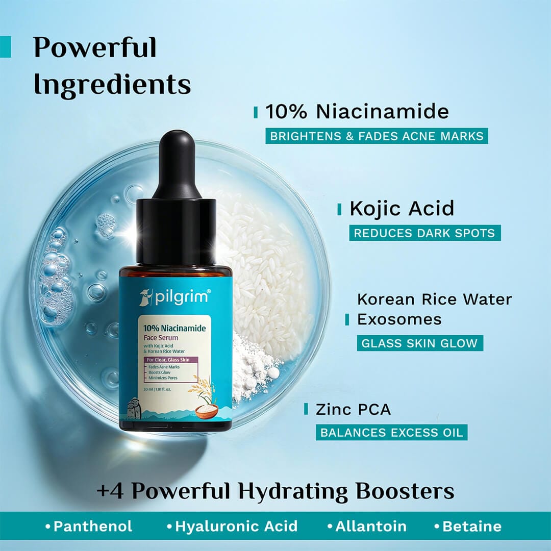 Pilgrim 10% Niacinamide Face Serum With Kojic Acid & Korean Rice Water (30 ml) – photo 6