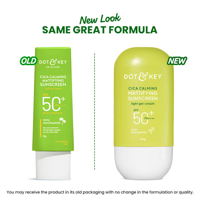 Dot & Key Cica Calming Mattifying Sunscreen SPF 50+ PA++++ (with Niacinamide), 50g – photo 7