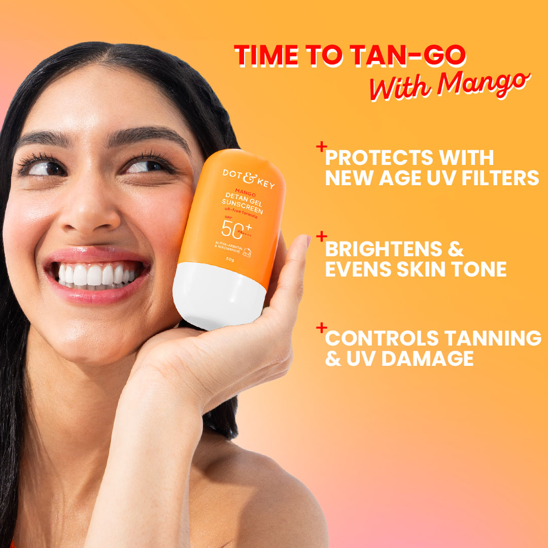 Dot & Key Mango Detan Gel Sunscreen, In-Vivo Tested SPF 50+ PA++++ - 80 g – photo 6