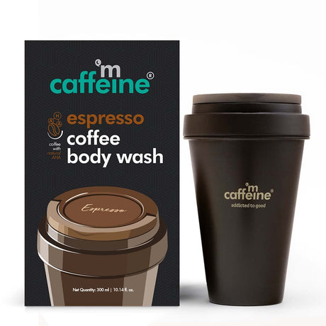 mCaffeine Espresso Coffee Body Wash (Naked & Raw) with Natural AHA