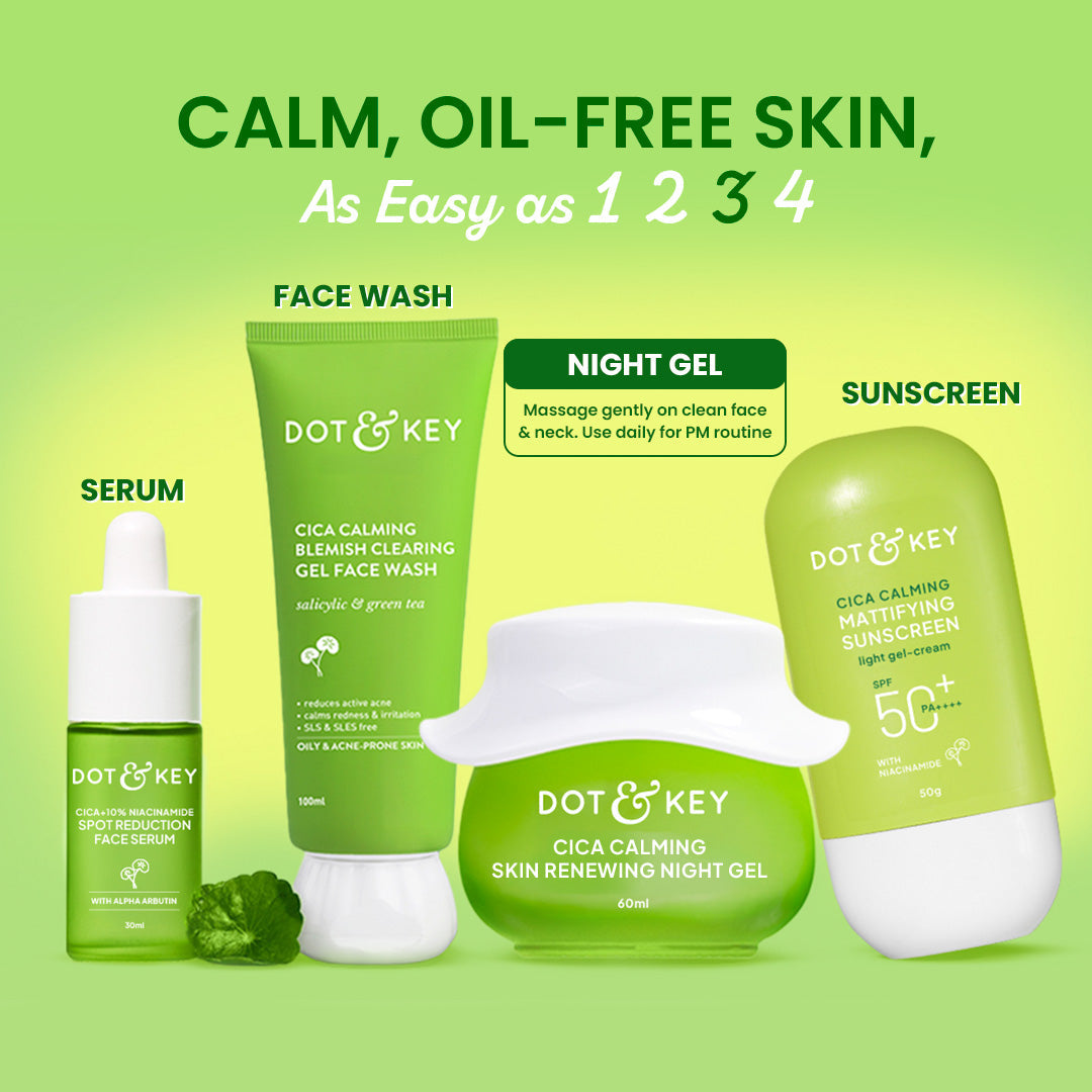 Dot & Key Cica Calming Skin Renewing Night Gel (Niacinamide + Green Tea) - 60ml – photo 6