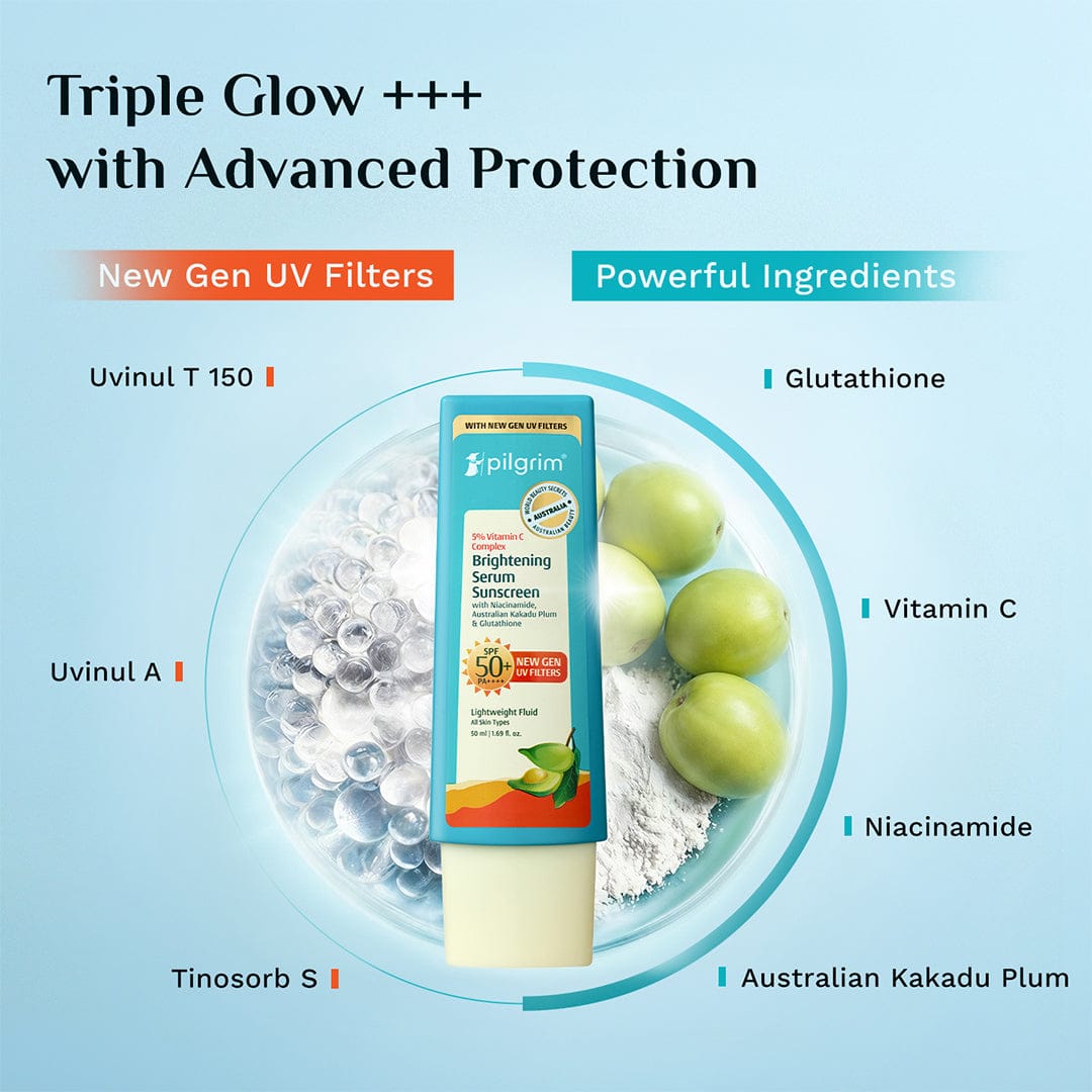 Pilgrim 5% Vitamin C Complex Brightening Serum Sunscreen SPF 50+ PA++++ (50ml) – photo 4