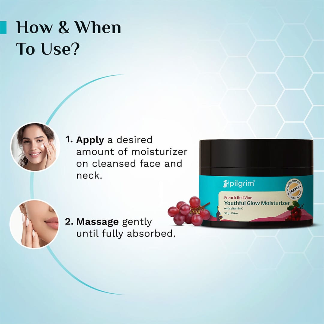 Pilgrim French Red Vine Youthful Glow Moisturizer with Vitamin C (50 g) – photo 6