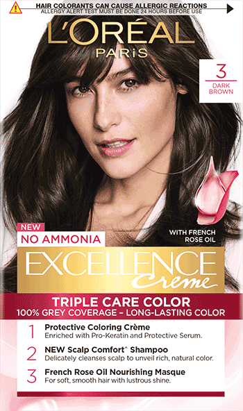 L'Oréal Paris Excellence 3 Shade Dark Brown